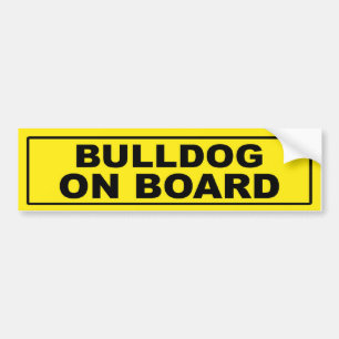 Autocollant De Voiture Bouledogue à bord