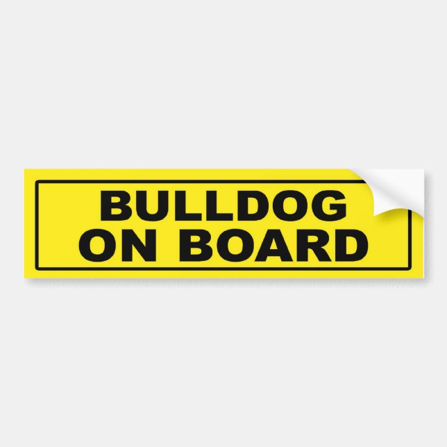 Autocollant De Voiture Bouledogue à bord (Devant)