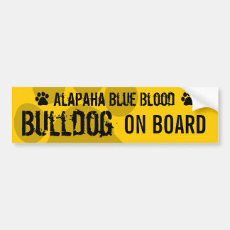 Autocollant De Voiture Bouledogue de sang bleu d'Alapaha à bord