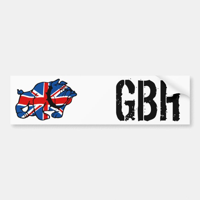 Autocollant De Voiture Bouledogue d'Union Jack (Devant)
