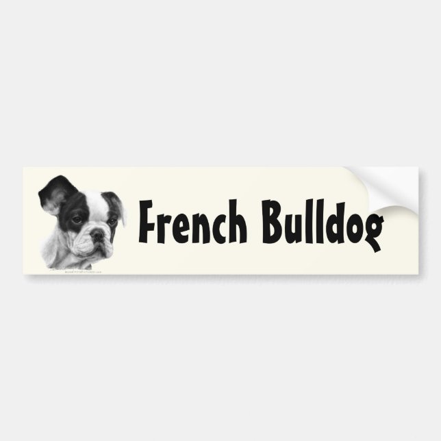 Autocollant De Voiture Bouledogue français (Devant)