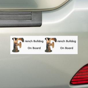 Autocollant De Voiture Bouledogue Français En F