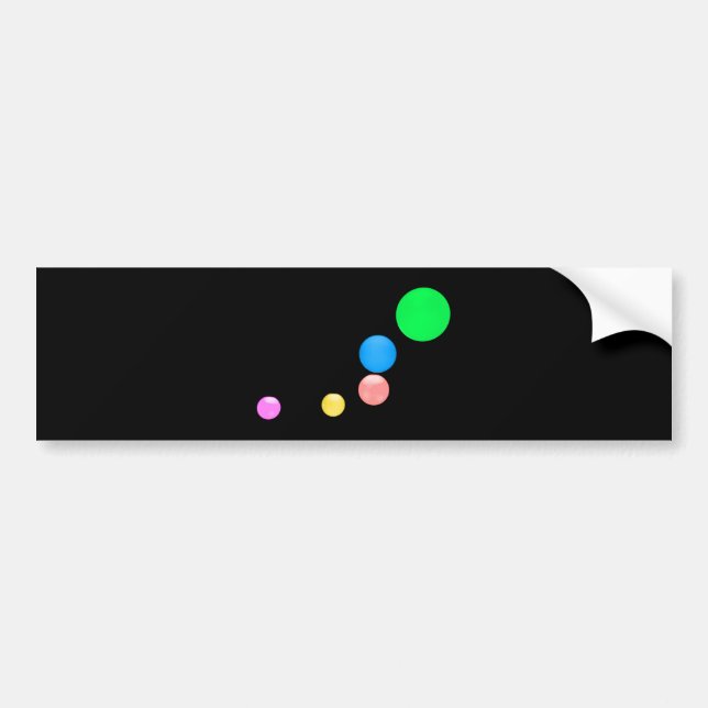 Autocollant De Voiture Boules colorées (Devant)