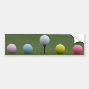 Autocollant De Voiture boules de golf colorées lumineuses sur une