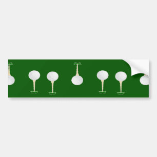 Autocollant De Voiture Boules de golf motif sur vert