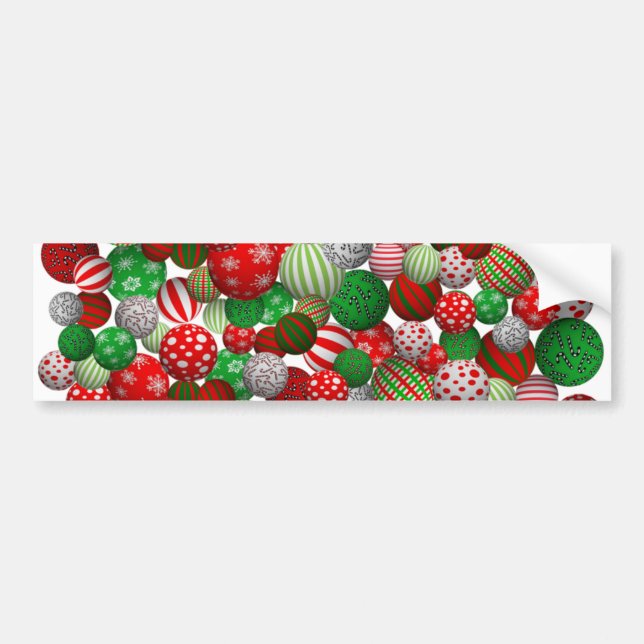 Autocollant De Voiture Boules de Noël 3D (Devant)
