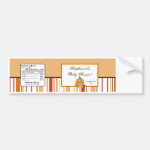 Autocollant De Voiture Bouteille d'eau Étiquette automne Citrouille bébé