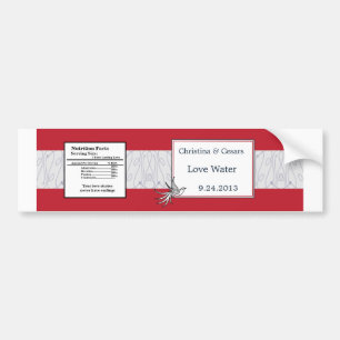 Autocollant De Voiture Bouteille d'eau Étiquette Marine Blue Dandelion Fl