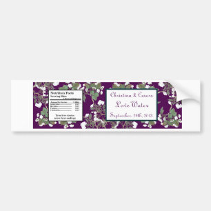 Autocollant De Voiture Bouteille d'eau Étiquette Peacock/Fleur Branche po