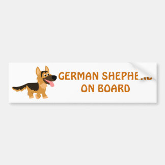 Autocollant De Voiture Bouton de chien berger allemand mignon dessin anim