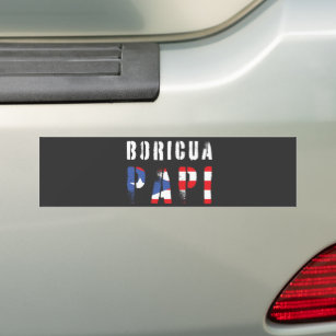 Autocollant De Voiture Bouton de pare-chocs Boricua Papi Porto-Rico papa