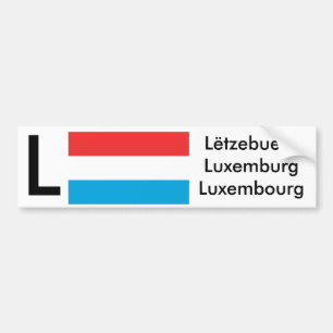 Autocollant De Voiture Bouton de signalisation des langues luxembourgeois