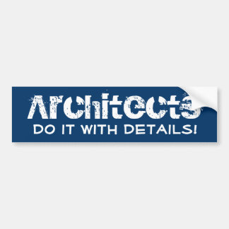 Autocollant De Voiture Bouton pare-chocs Funny Architects