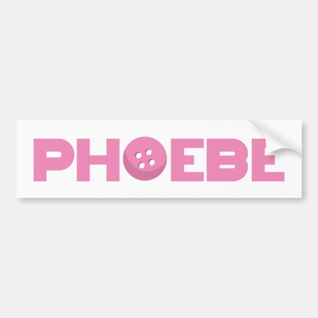 Autocollant De Voiture Bouton Phoebe (Devant)