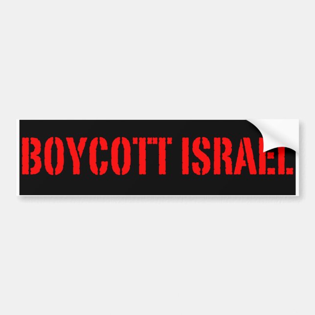 Autocollant De Voiture Boycott Israël - adhésif pour pare-chocs (Devant)