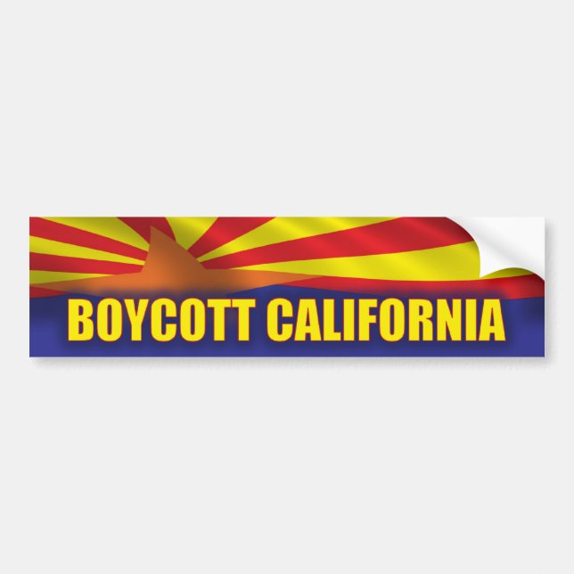 Autocollant De Voiture Boycott la Californie - appui Arizona (Devant)