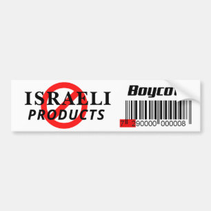 AUTOCOLLANT DE VOITURE BOYCOTT PRODUITS ISRAÉLIENS