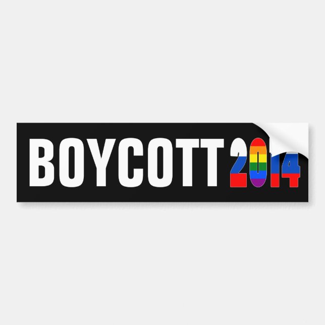 Autocollant De Voiture Boycott Sotchi/Russie 2014 (Devant)