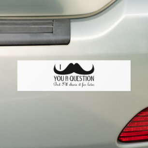 Autocollant De Voiture Branché et cool je vous moustache une question
