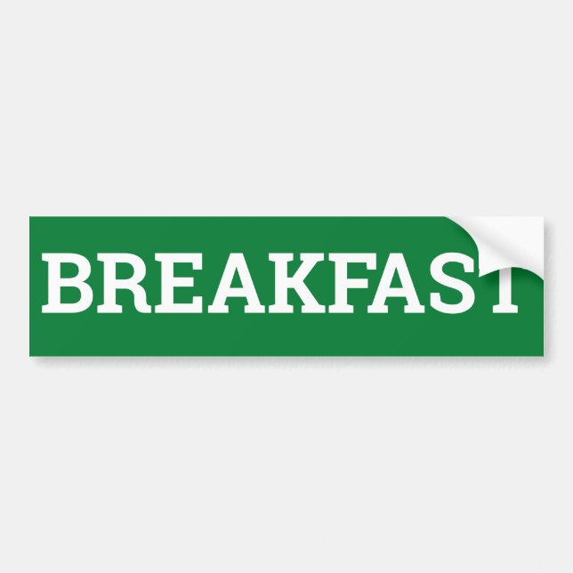Autocollant De Voiture BREAKFAST sign/sticker/MAGNET (Devant)