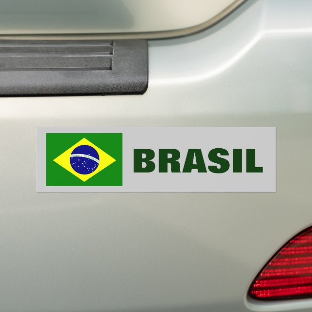 AUTOCOLLANT DE VOITURE BRÉSIL - DRAPEAU BRÉSIL (En voiture)