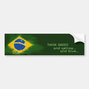 Autocollant De Voiture Brésil green and yellow