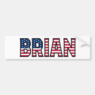 Autocollant De Voiture Brian Name Vorname USA Aufkleber Sticker Auto