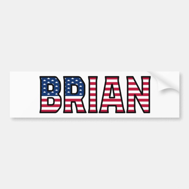 Autocollant De Voiture Brian Name Vorname USA Aufkleber Sticker Auto (Devant)