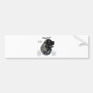 Autocollant De Voiture Brindle Fluffy Mastiff Historique