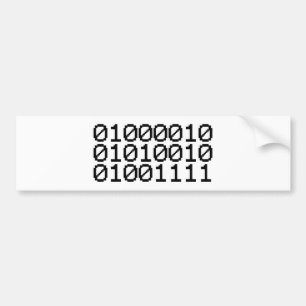 AUTOCOLLANT DE VOITURE BRO BINAIRE