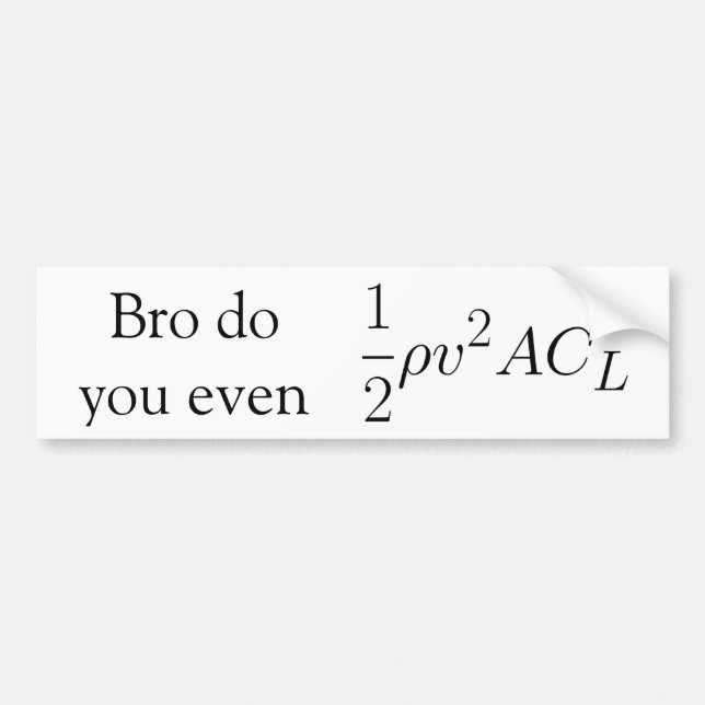 Autocollant De Voiture Bro vous font même ascenseur (la force) (Devant)