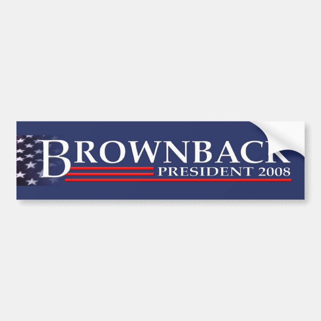 Autocollant De Voiture BROWNBACK POUR le PRÉSIDENT adhésif pour (Devant)