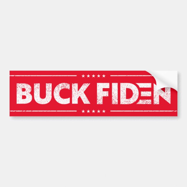 Autocollant De Voiture Buck Fiden drôle d'anti joe Biden pro Trump (Devant)