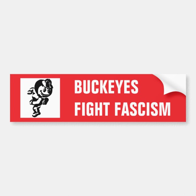 AUTOCOLLANT DE VOITURE BUCKEYES FIGHT FASCISM (Devant)