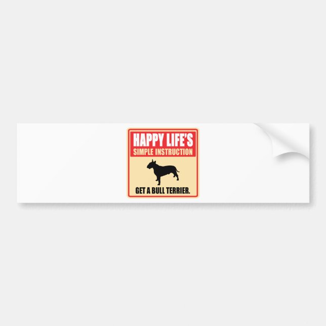 Autocollant De Voiture Bull-terrier (Devant)