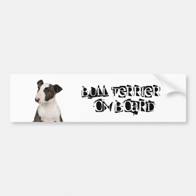 Autocollant De Voiture Bull-terrier à bord (Devant)