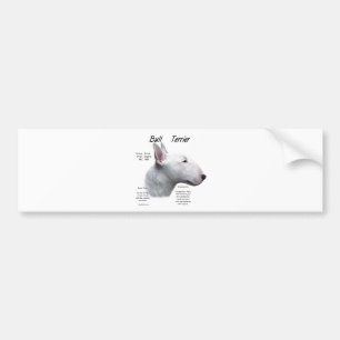 Autocollant De Voiture Bull Terrier (wht) Historique Conception