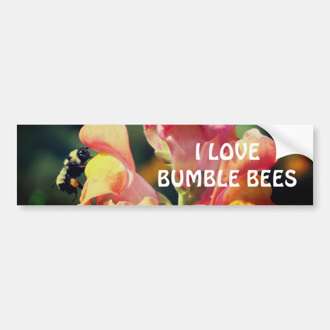 Autocollant De Voiture Bumble Bee On Snapdragon Flower  (Devant)