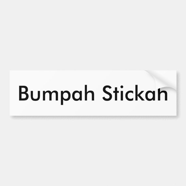 Autocollant De Voiture Bumpah Stickah (Devant)