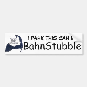 Autocollant De Voiture Bumpah Stickah- I PAHK CE CAH DANS BahnStubble