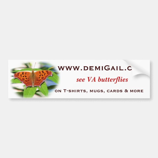 Autocollant De Voiture Bumper_butterfly_question_mark_2887zzl, (Devant)