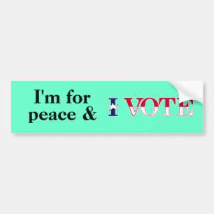 Autocollant De Voiture Bumper de Peace Vote