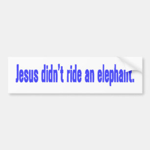 Autocollant De Voiture Bumper éléphant Jesus No Ride