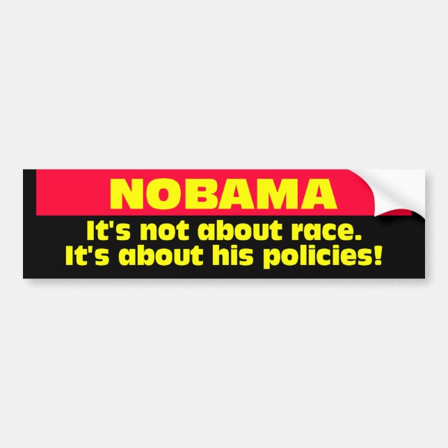 AUTOCOLLANT DE VOITURE BUMPER_NOBAMA_120 (Devant)
