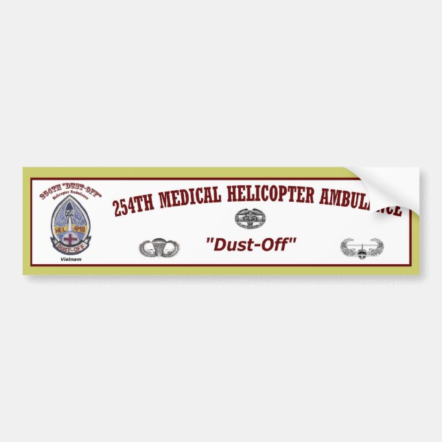 Autocollant De Voiture Bumper.Sticker_254th_Dust-off (Devant)