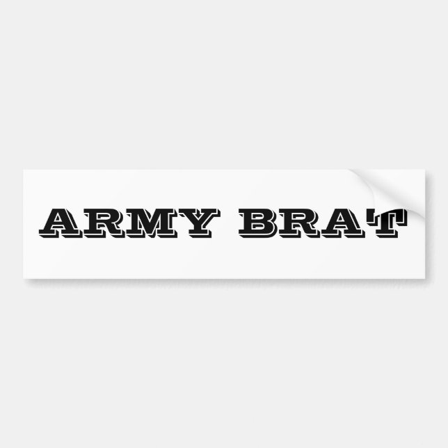 Autocollant De Voiture Bumper Sticker Armée Brat (Devant)