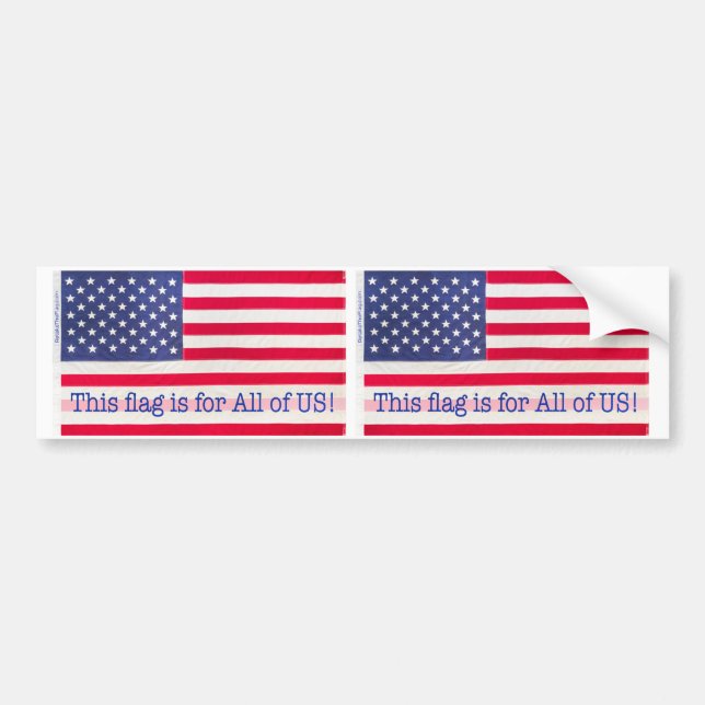 Autocollant De Voiture Bumper Sticker-Ce drapeau est pour tous les US! me (Devant)