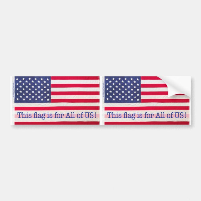 Autocollant De Voiture Bumper Sticker-Ce drapeau est pour tous les US! me (Devant)