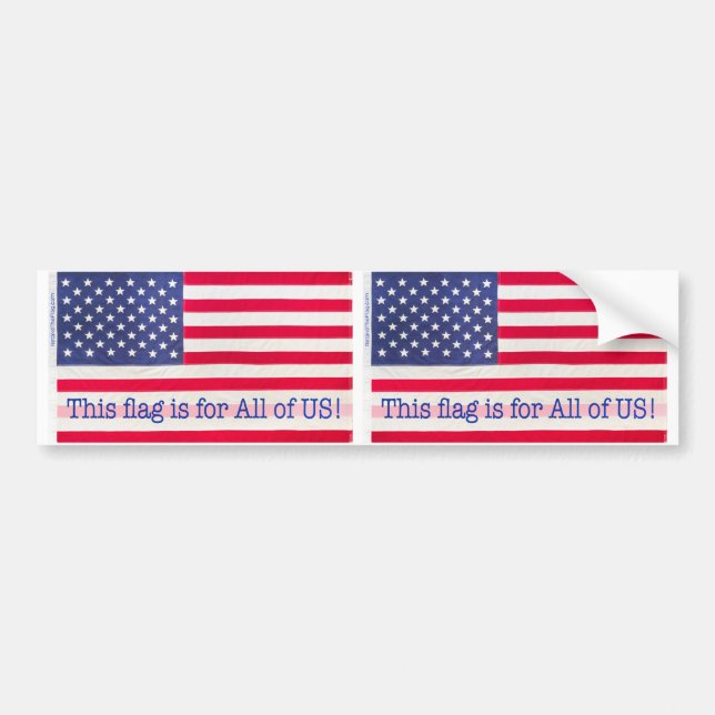 Autocollant De Voiture Bumper Sticker-Ce drapeau est pour tous les US! me (Devant)