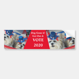 Autocollant De Voiture Bumper Sticker Chien L'A Fait ! VOTER